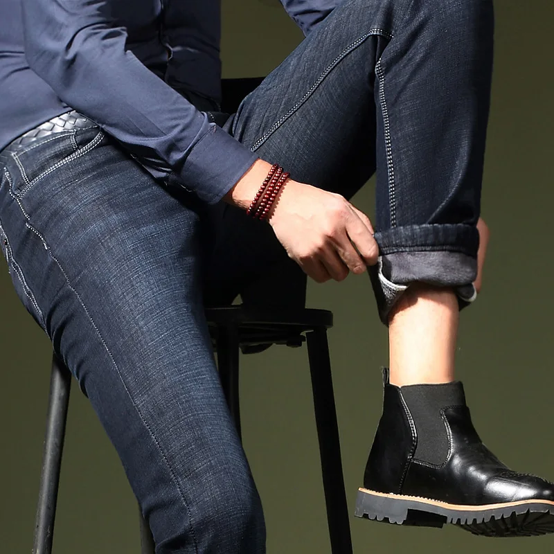 Autumn and winter plus velvet thick men's jeans men's straight business big size youth men's pants play casual trousers
Autumn and winter plus velvet thick men's jeans men's straight business big size youth men's pants play casual trousers