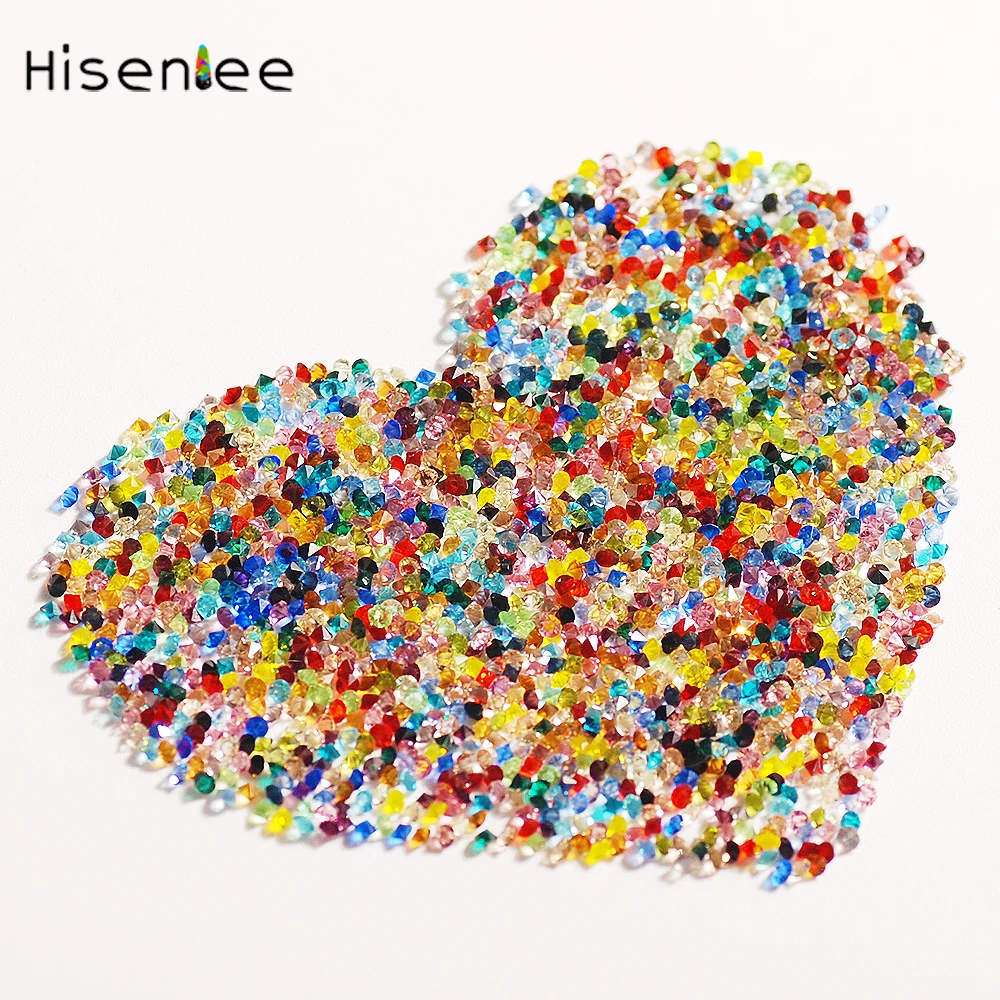 Hisenlee 1.1MM(SS3) 23 kind Colors Crystal Zircon Micro Diamond Never Fade Glass Rhinestones Stone 1440pcs Nail Art Design
Hisenlee 1.1MM(SS3) 23 kind Colors Crystal Zircon Micro Diamond Never Fade Glass Rhinestones Stone 1440pcs Nail Art Design