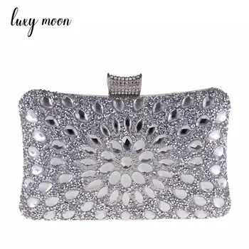 Luxury Evening Clutch Bags Wedding Bridal Clutch Purse Diamonds Silver Crystal Clutch Evening Bag Women Handbag Summer 2019
Luxury Evening Clutch Bags Wedding Bridal Clutch Purse Diamonds Silver Crystal Clutch Evening Bag Women Handbag Summer 2019