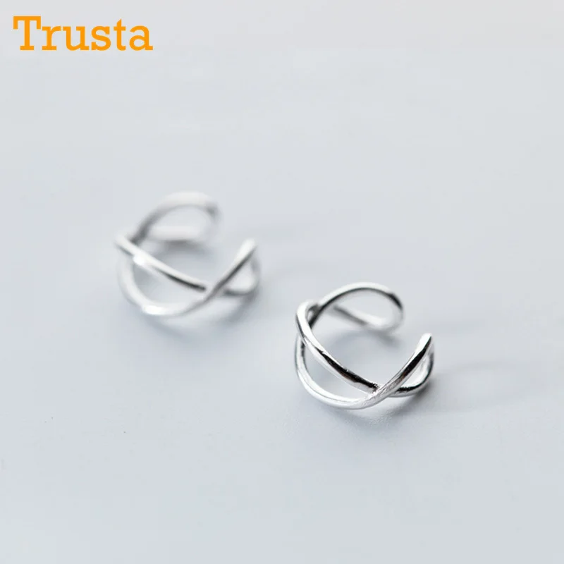 Trusta 100% 925 Sterling Silver Hollow Twist Ear Cuff Clip on Earrings For Women Girl Without Piercing Earings Jewelry DS475
Trusta 100% 925 Sterling Silver Hollow Twist Ear Cuff Clip on Earrings For Women Girl Without Piercing Earings Jewelry DS475