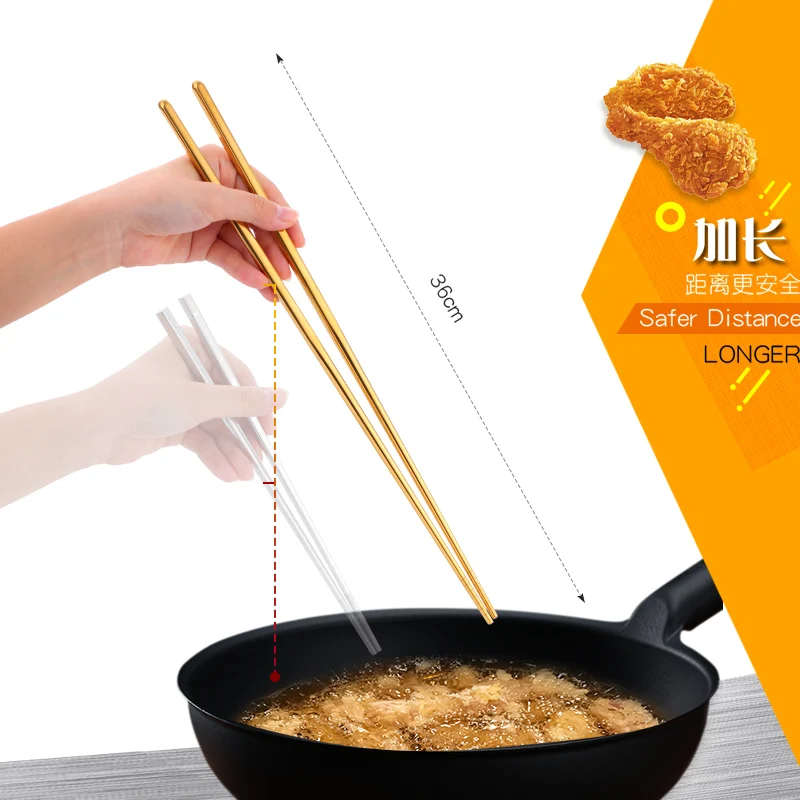 Two Pairs Stainless Steel Extra Long 35.6cm Hot Pot Chopsticks Cooking Frying Noodle Chopsticks Public Chop Stick Kitchen Tools
Two Pairs Stainless Steel Extra Long 35.6cm Hot Pot Chopsticks Cooking Frying Noodle Chopsticks Public Chop Stick Kitchen Tools