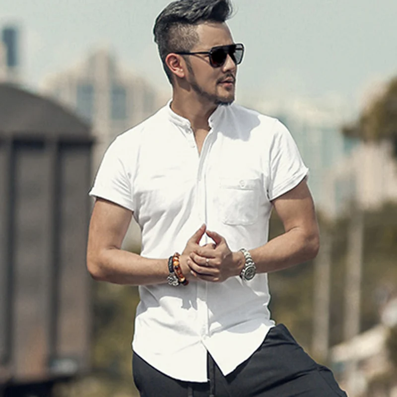 Men Summer Cotton New Slim Bead Fabric Pure Color Casual Shirt Men European Style Short Sleeve Brand Design Pocket Shirts S866
Men Summer Cotton New Slim Bead Fabric Pure Color Casual Shirt Men European Style Short Sleeve Brand Design Pocket Shirts S866