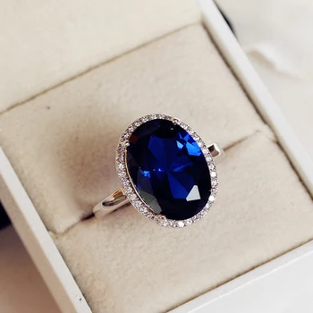 Fashion White Gold Color Oval dove egg Shape Royal Blue Stone Ring Wedding Engagement Luxury Women Jewelry Birthday Gift
Fashion White Gold Color Oval dove egg Shape Royal Blue Stone Ring Wedding Engagement Luxury Women Jewelry Birthday Gift