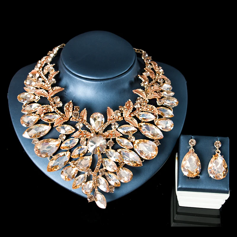LAN PALACE bijoux africains ensemble engagement necklace and earrings glass sets for party free shipping
LAN PALACE bijoux africains ensemble engagement necklace and earrings glass sets for party free shipping