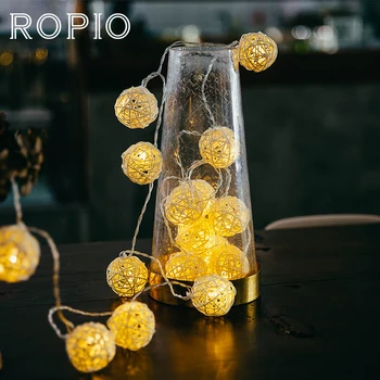 ROPIO 3m LED Rattan Fairy String Light 20 LEDs Rattan Ball Strings For Wedding Party Decoration Bedroom Lighting Garland
ROPIO 3m LED Rattan Fairy String Light 20 LEDs Rattan Ball Strings For Wedding Party Decoration Bedroom Lighting Garland