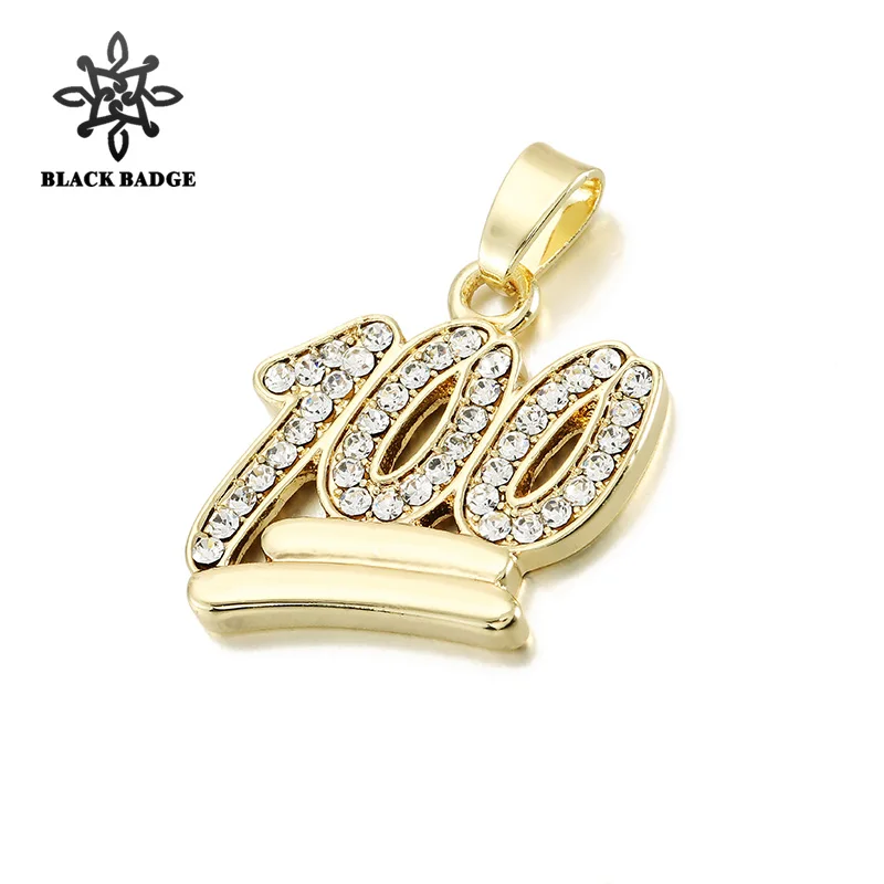 BLACK BADGE New Arrival Men Crystal Hip Hop Number 100 Necklaces & Pandents Bling Gold Cuban Chain Necklace Jewelry For Man
BLACK BADGE New Arrival Men Crystal Hip Hop Number 100 Necklaces & Pandents Bling Gold Cuban Chain Necklace Jewelry For Man