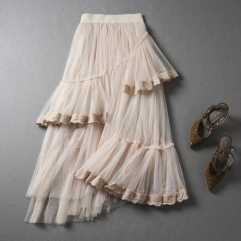 2017 spring and summer gauze elegant expansion bottom ruffle half-length maxi long skirt for women stretch waist skirts womens
2017 spring and summer gauze elegant expansion bottom ruffle half-length maxi long skirt for women stretch waist skirts womens