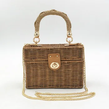 Handmade Women Handbag Wicker Woven Beach Bag Bohemian Summer Straw Shoulder Bag Female Rattan Crossbody Box Designer Chain Tote
Handmade Women Handbag Wicker Woven Beach Bag Bohemian Summer Straw Shoulder Bag Female Rattan Crossbody Box Designer Chain Tote