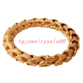 Perfect Biker Men's Wristband Jewelry 8.66" Stainless Steel Keel Casting Link Chain Bangle Bracelet Gold Color New Fashion
Perfect Biker Men's Wristband Jewelry 8.66" Stainless Steel Keel Casting Link Chain Bangle Bracelet Gold Color New Fashion