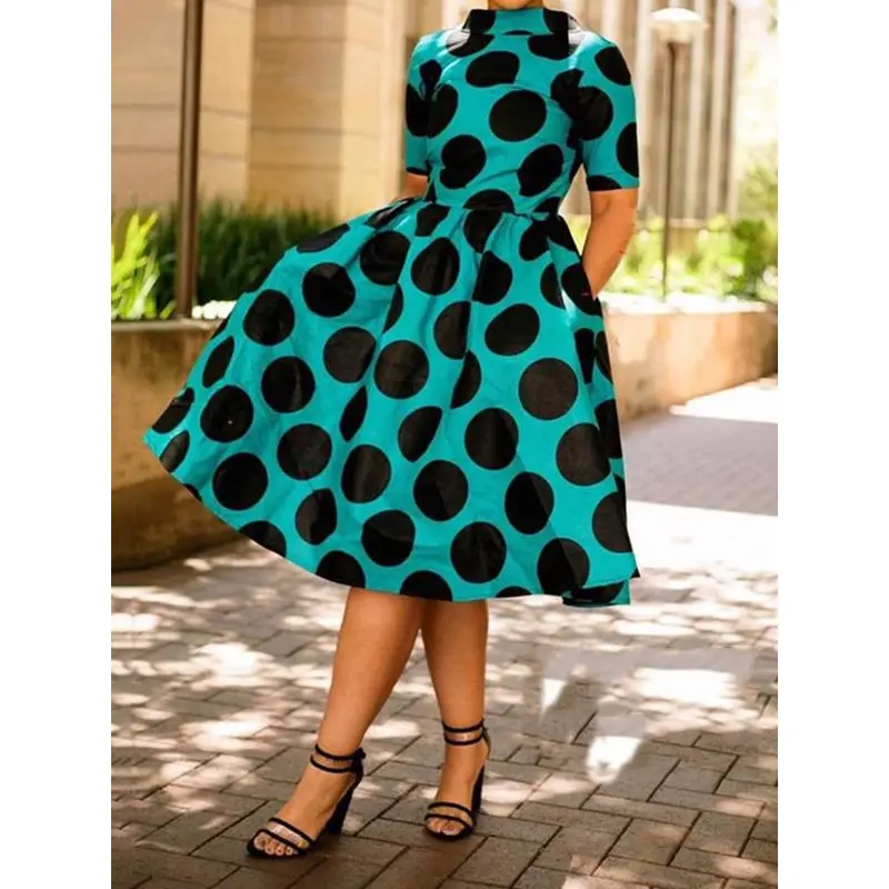 Summer Elegant Party Blue African Plus Size Chiffon Women Dresses Stand Collar Backless Print High Waist Female Fashion Dress
Summer Elegant Party Blue African Plus Size Chiffon Women Dresses Stand Collar Backless Print High Waist Female Fashion Dress
