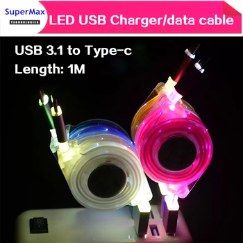 100pcs/lots USB 3.0 TO Type-c Data Line data cable LED Light USB Cable Suitable For Android Charger 1M
100pcs/lots USB 3.0 TO Type-c Data Line data cable LED Light USB Cable Suitable For Android Charger 1M