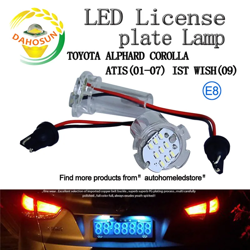 2PC X dahosun Led License Lamp for Toyota Car Alphard Corolla ALTIS 2001-2007 WISH 2009 up Rear Number Plate Light
2PC X dahosun Led License Lamp for Toyota Car Alphard Corolla ALTIS 2001-2007 WISH 2009 up Rear Number Plate Light