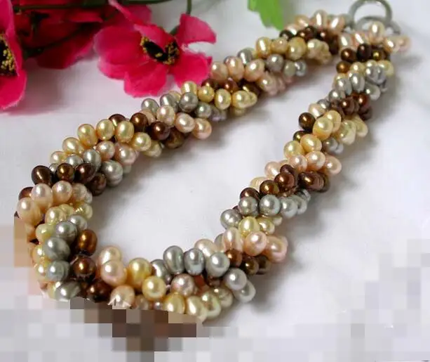 song voge gem nanJ1438 4strands coffee pink gray champagne pearl necklace
song voge gem nanJ1438 4strands coffee pink gray champagne pearl necklace