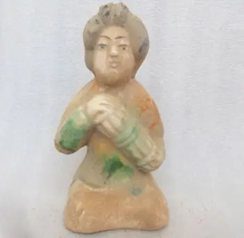 

12 cm * / China collectibles tang sancai pottery and porcelain. Figure statue/7