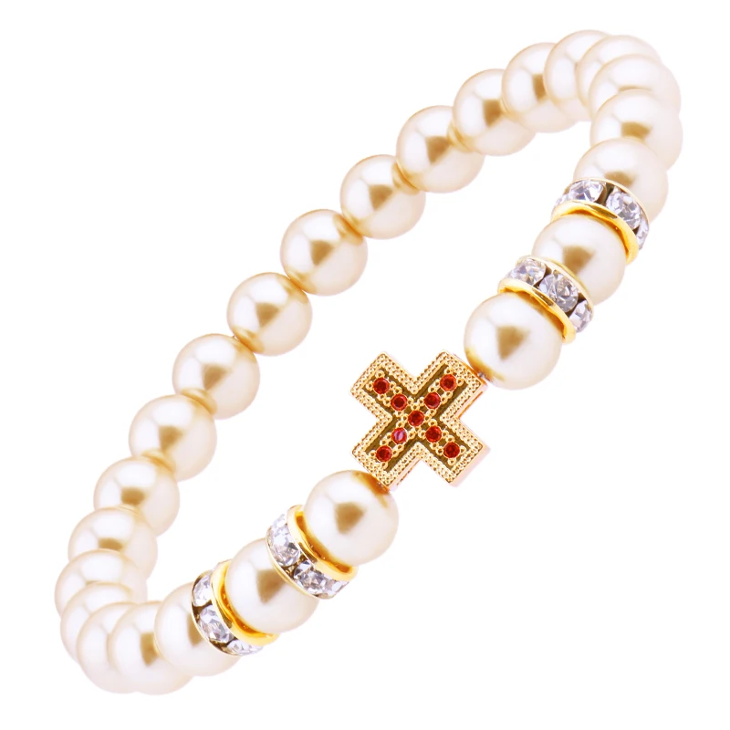 Fashion Cross AAA Cubic Zirconia Stone Glass Pearl Bracelet Flower Bead Bracelets For Men Jewelry Gift
Fashion Cross AAA Cubic Zirconia Stone Glass Pearl Bracelet Flower Bead Bracelets For Men Jewelry Gift