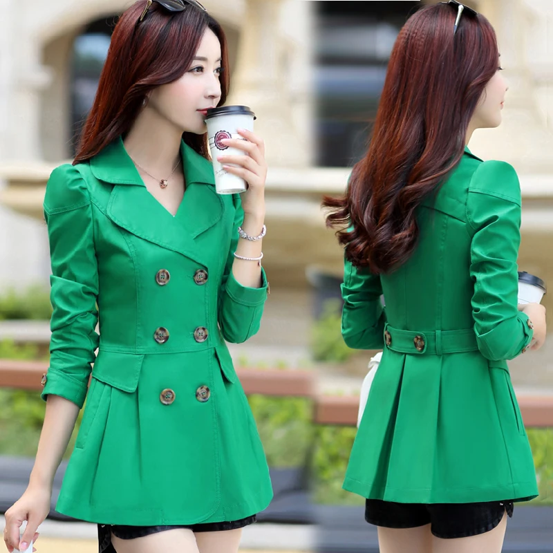 Autumn and winter new Women Korean yards was thin casual short section of double-breasted women windbreaker jacket tide
Autumn and winter new Women Korean yards was thin casual short section of double-breasted women windbreaker jacket tide