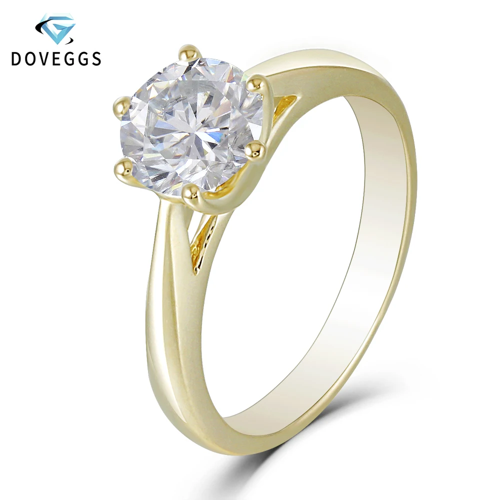 DovEggs 14K 585 Yellow Gold Solitaire Ring 1ct Carat 6.5mm F Color Moissanite Diamond Engagement Rings For Women Wedding
DovEggs 14K 585 Yellow Gold Solitaire Ring 1ct Carat 6.5mm F Color Moissanite Diamond Engagement Rings For Women Wedding