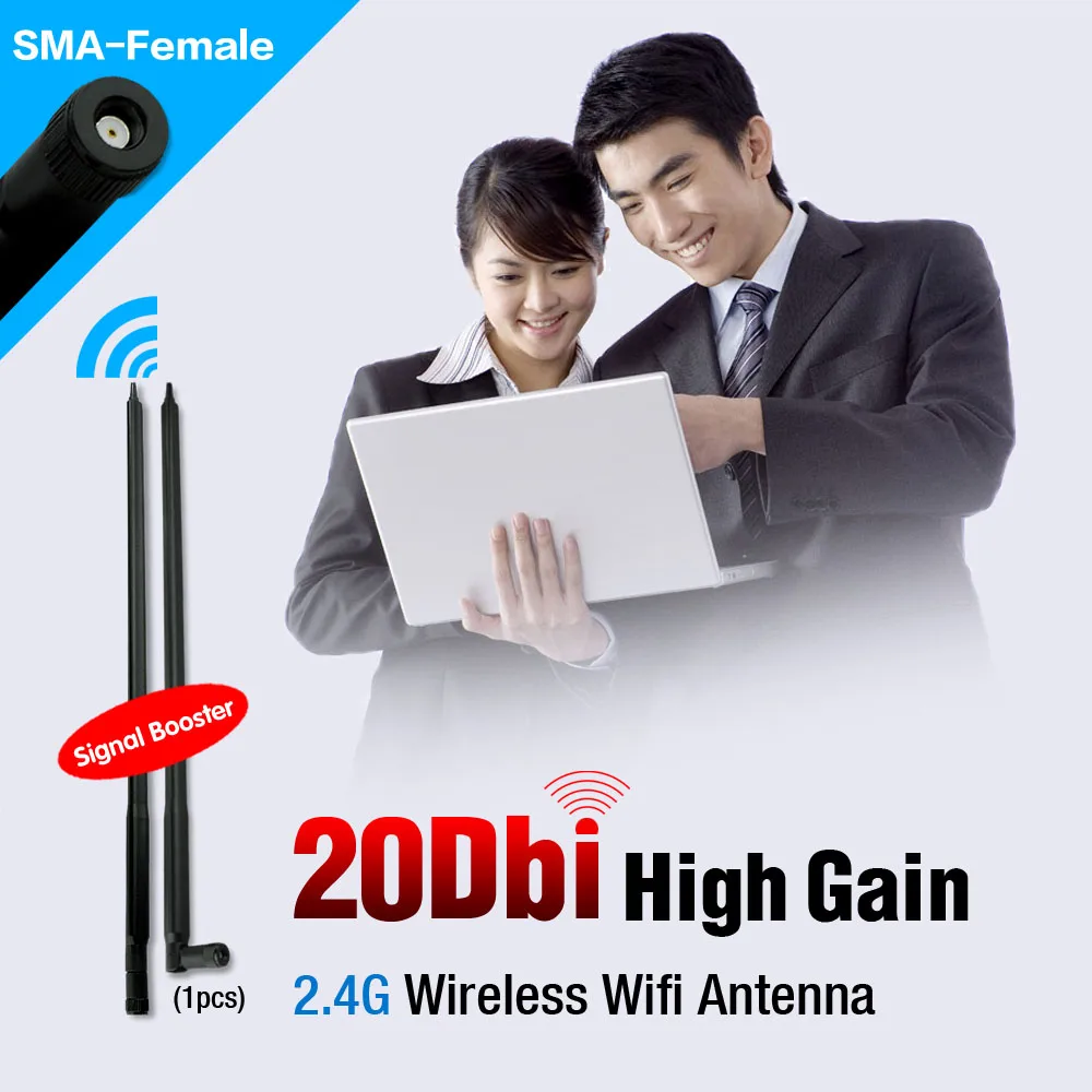 

Cheap+Hot Selling 20dBi 2.4 GHz 2019 Booster Wireless WLAN RP-SMA Antenna WIFI For Router PCI Card New Design And High Signals
