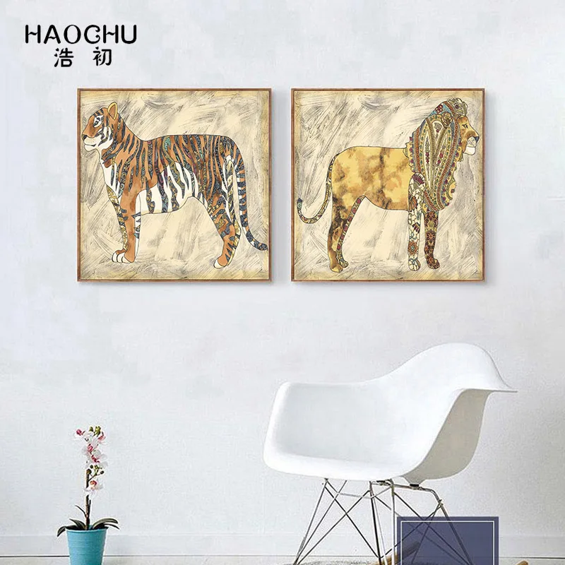HAOCHU Modern Ethnic Animals Realistic School Bedroom Kitchen Canvas Picture Picture Wall Poster Home Decor Oil Painting
HAOCHU Modern Ethnic Animals Realistic School Bedroom Kitchen Canvas Picture Picture Wall Poster Home Decor Oil Painting