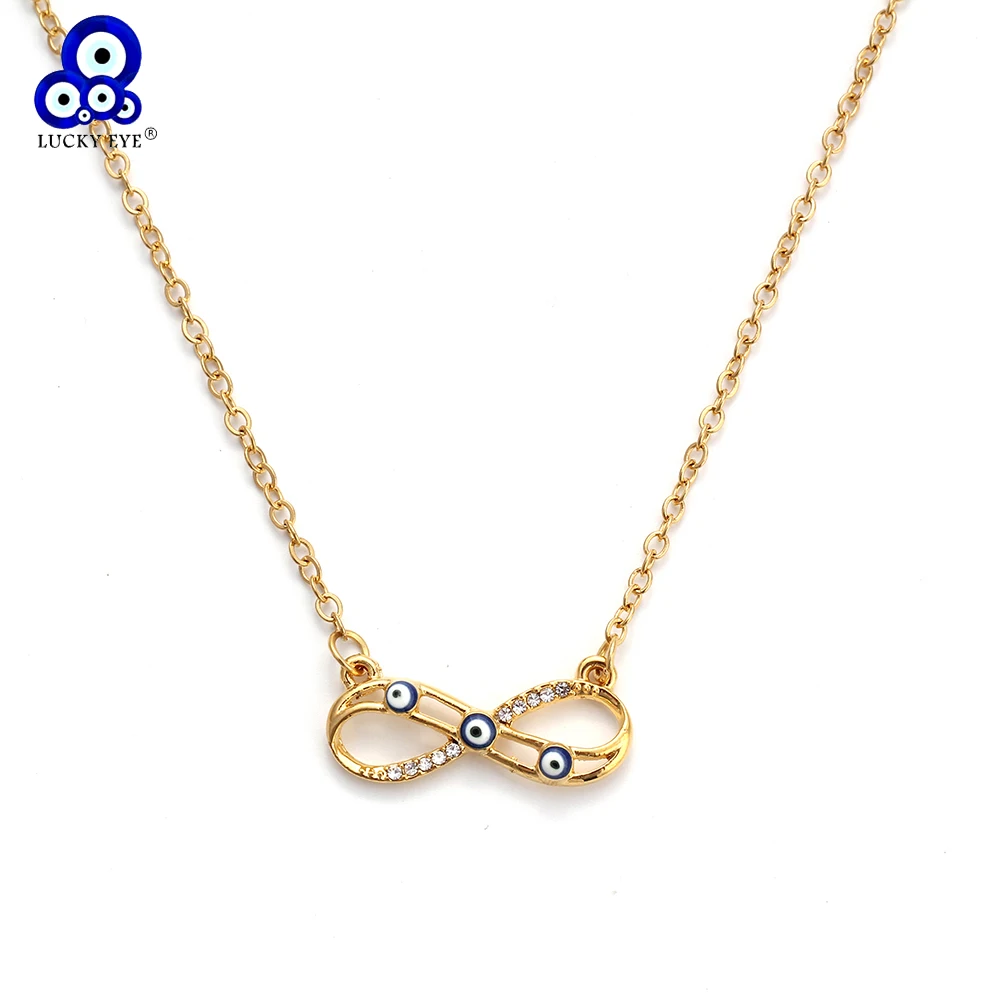 Lucky Eye Golden Evil Eye Necklace 8 Endless CZ Pendant Necklace For Women Men Chain Link Jewelry Christmas Gifts EY2548
Lucky Eye Golden Evil Eye Necklace 8 Endless CZ Pendant Necklace For Women Men Chain Link Jewelry Christmas Gifts EY2548
