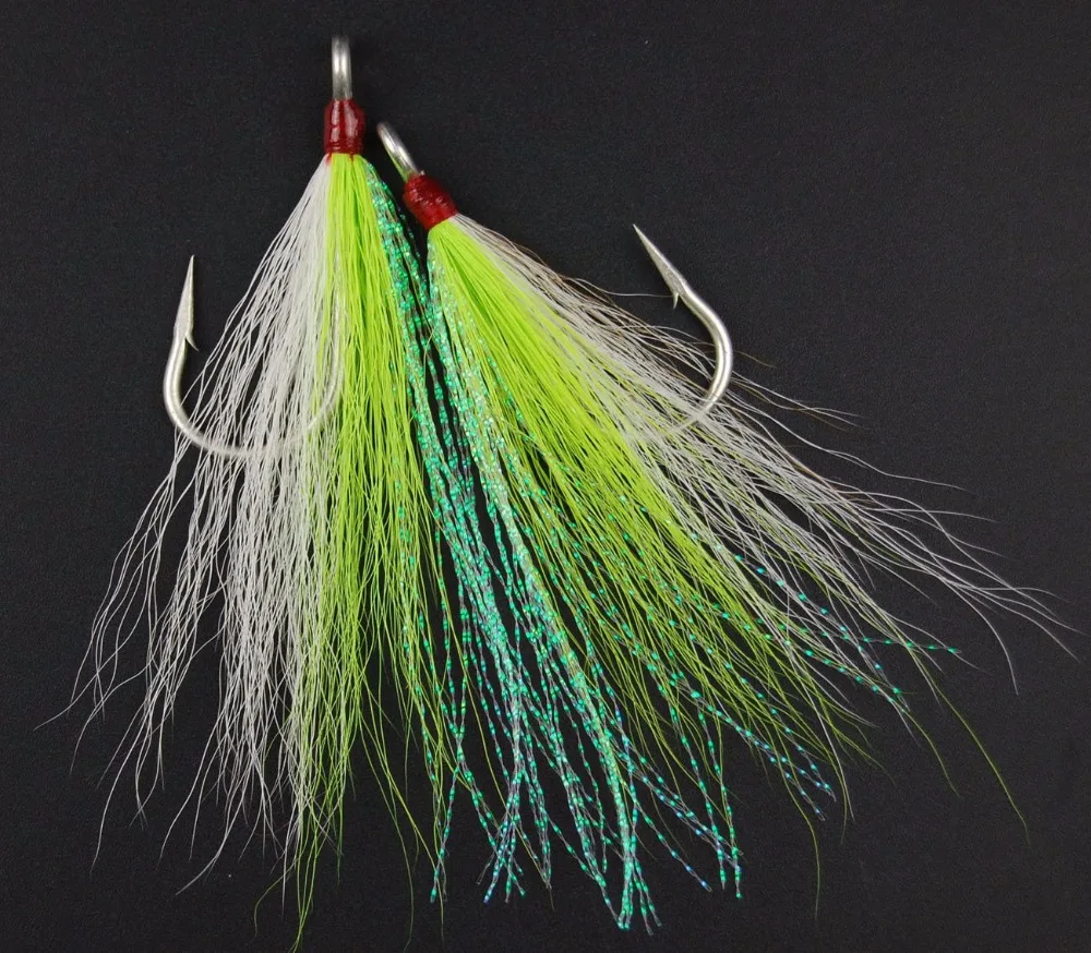 10pcs/Bag Bucktail Teasers Fishing Hook Saltwater Fishing Plugs Lures Buck Tail Fluke Rig
10pcs/Bag Bucktail Teasers Fishing Hook Saltwater Fishing Plugs Lures Buck Tail Fluke Rig