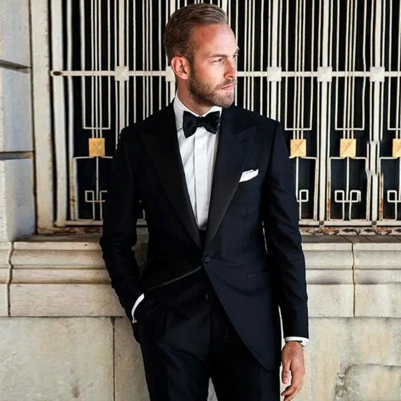 Formal Dark Blue Men Suits Wedding Suits for Man Blazers Tuxedos Black Peaked Lapel 2Piece Coat Pants Slim Fit Terno Masculino
Formal Dark Blue Men Suits Wedding Suits for Man Blazers Tuxedos Black Peaked Lapel 2Piece Coat Pants Slim Fit Terno Masculino