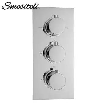 High Quality 100% Brass Chrome Finish Shower Faucet Concealed Thermostatic Shower Valve Mixer Water Tap Round 3 Dial 3 Way
High Quality 100% Brass Chrome Finish Shower Faucet Concealed Thermostatic Shower Valve Mixer Water Tap Round 3 Dial 3 Way