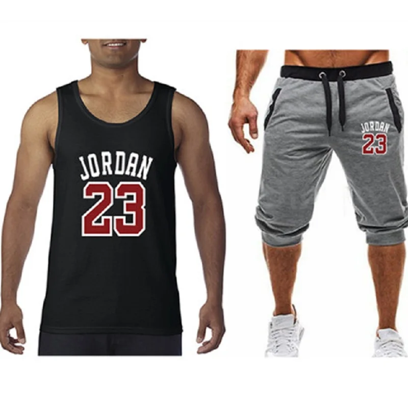 Men's Sportsw Clothing Sportswear Sports vest + shorts Men's Running Red Jordan 23 Printing Sport Suit Men Outdoor Jogging
Men's Sportsw Clothing Sportswear Sports vest + shorts Men's Running Red Jordan 23 Printing Sport Suit Men Outdoor Jogging
