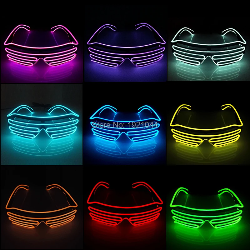 NEW 2017 Red Color EL Wire Neon LED Light Up Shutter Fashionable Glasses With Flashing EL Inverter For Costume Party Decoration
NEW 2017 Red Color EL Wire Neon LED Light Up Shutter Fashionable Glasses With Flashing EL Inverter For Costume Party Decoration
