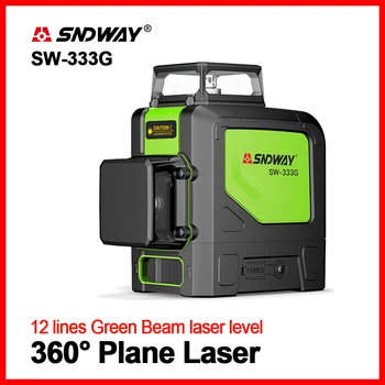 SNDWAY Laser Green Levels Laser Level 360 Degree Laser Level 3D Rotary Self Leveling Vertical Horizontal 12 lines Laser Leveler
SNDWAY Laser Green Levels Laser Level 360 Degree Laser Level 3D Rotary Self Leveling Vertical Horizontal 12 lines Laser Leveler