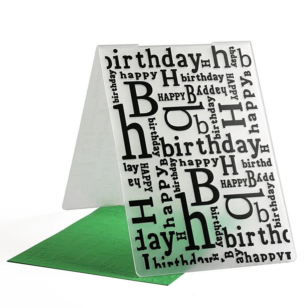 1PCS Plastic Happy Birthday Embossing Folder DIY Scrapbooking Photo Album Card Paper Craft Decoration Template Mold
1PCS Plastic Happy Birthday Embossing Folder DIY Scrapbooking Photo Album Card Paper Craft Decoration Template Mold