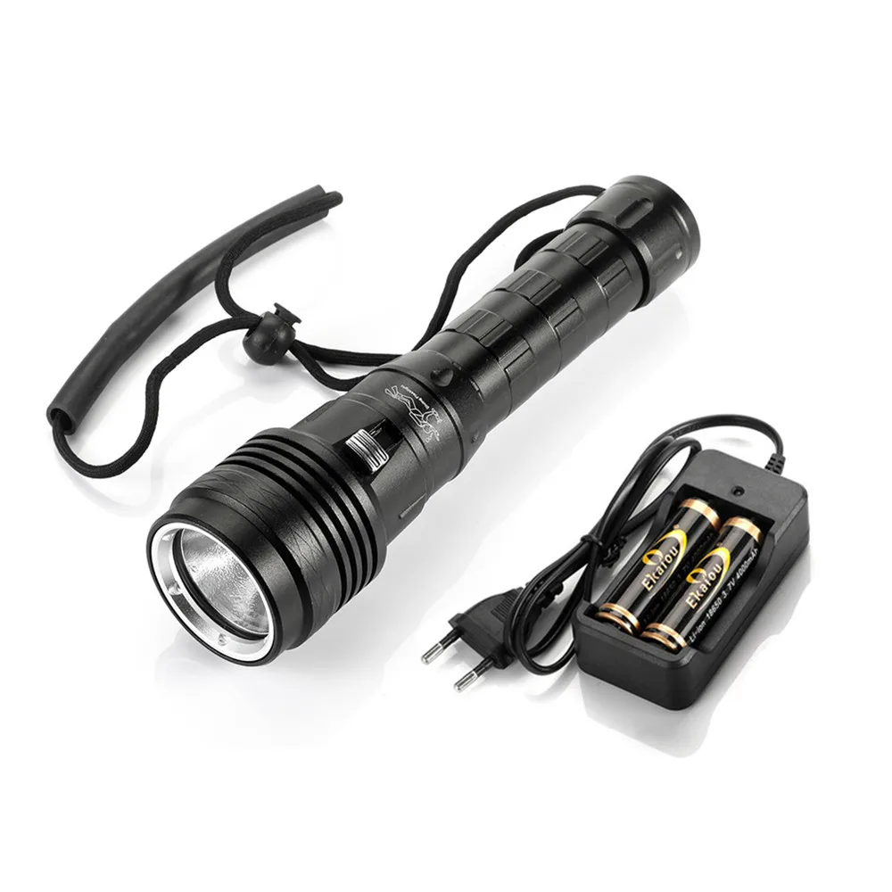 XHP50 Diving flashlight 6000 Lumen Underwater light 100 m Dive Torch 18650 Battery Waterproof lamp for Underwater sports camping
XHP50 Diving flashlight 6000 Lumen Underwater light 100 m Dive Torch 18650 Battery Waterproof lamp for Underwater sports camping
