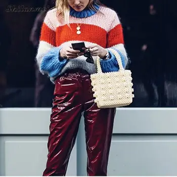 Fashion Striped Women Sweater Winter Thicker Causal Loose Knitted Pullovers Sweater Pell Color Ladies Soft Fall Streetwear Tops
Fashion Striped Women Sweater Winter Thicker Causal Loose Knitted Pullovers Sweater Pell Color Ladies Soft Fall Streetwear Tops