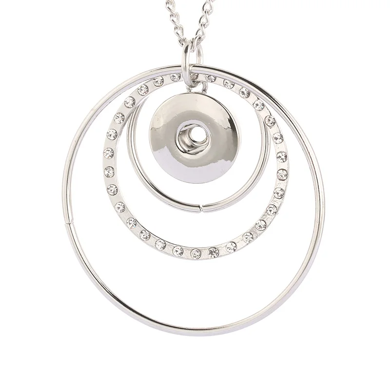 2018 Newest European & American Pendant Metal Round Circles Elegant Snap Button Necklace Women Fit 18MM Snap Button Jewlery
2018 Newest European & American Pendant Metal Round Circles Elegant Snap Button Necklace Women Fit 18MM Snap Button Jewlery