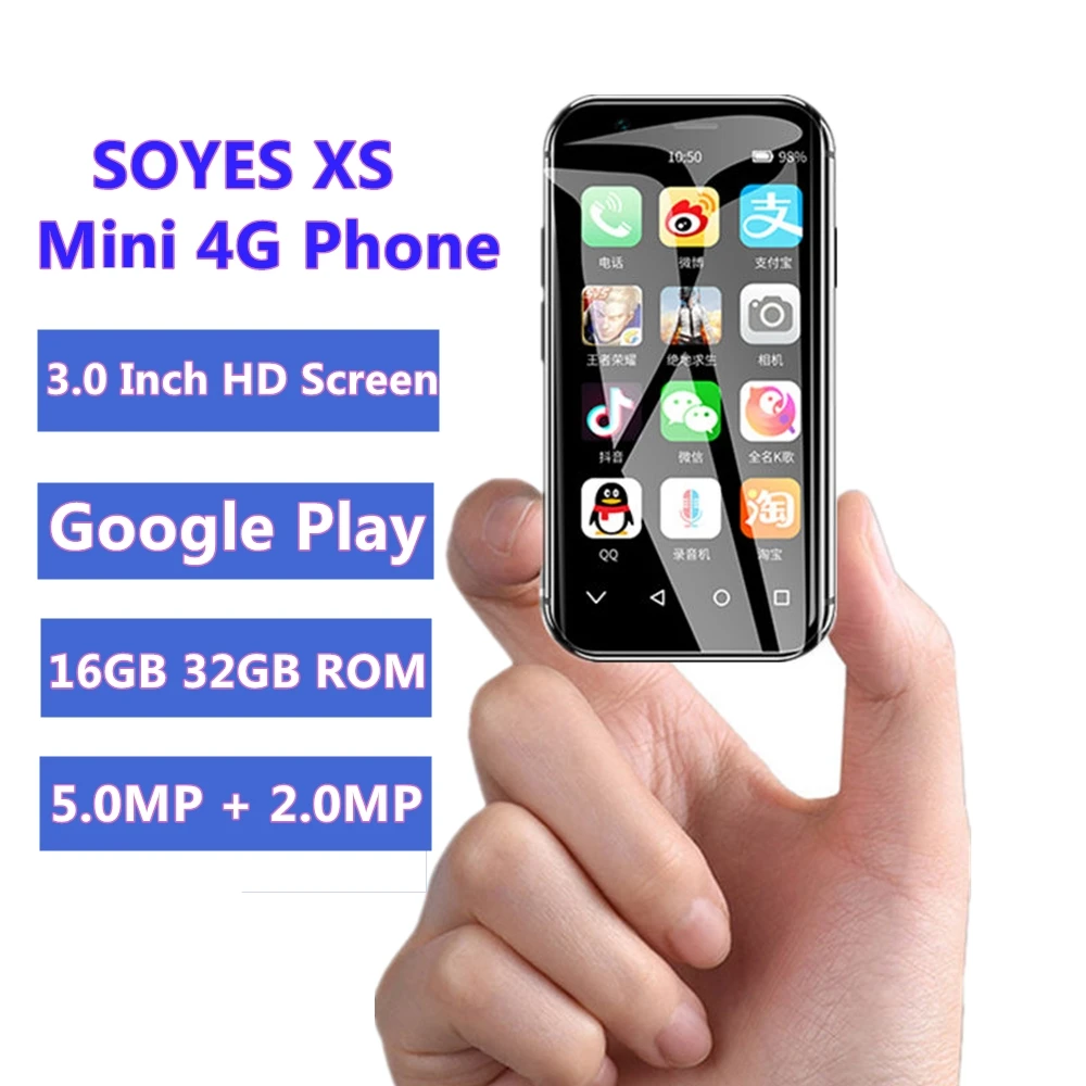 SOYES XS Smallest 4G Smart phone 2GB 16GB 3.0 Inch Android 6.0 Dual SIM celular 3GB 32GB Super Mini Children Mobile Phone pk 7s
SOYES XS Smallest 4G Smart phone 2GB 16GB 3.0 Inch Android 6.0 Dual SIM celular 3GB 32GB Super Mini Children Mobile Phone pk 7s