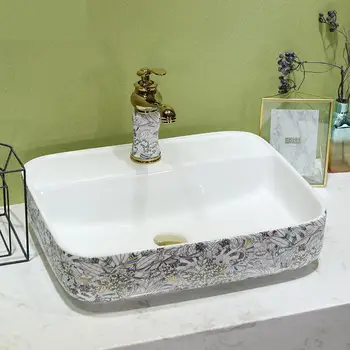 Simple Mediterranean Basin Rectangular Basin sink Art rectangular Ceramic Wash basin bathroom sink
Simple Mediterranean Basin Rectangular Basin sink Art rectangular Ceramic Wash basin bathroom sink