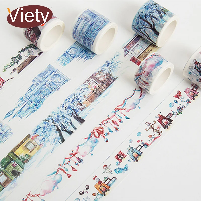 2.5-4cm*7m Christmas city Snow landscape washi tape DIY decorative scrapbooking sticker planner masking adhesive tape
2.5-4cm*7m Christmas city Snow landscape washi tape DIY decorative scrapbooking sticker planner masking adhesive tape