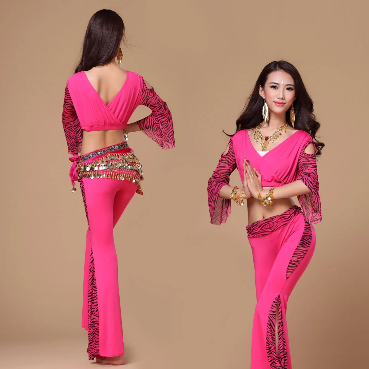 Belly dance set milk silk costume print set indian dance performance wear clothes practice service
Belly dance set milk silk costume print set indian dance performance wear clothes practice service