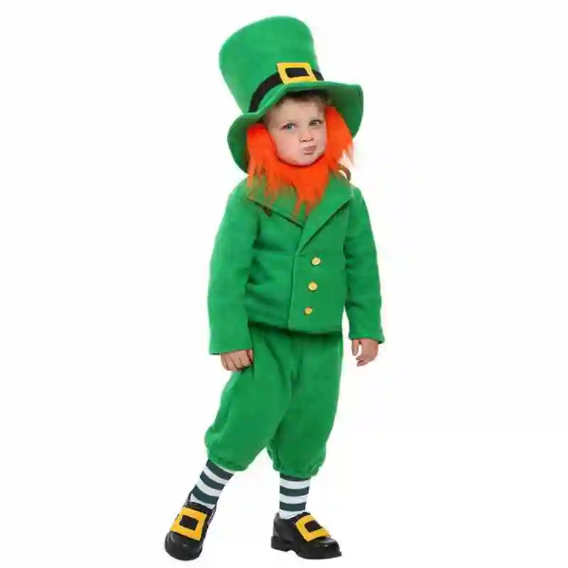 Фото Детский Рождественский костюм Св. Патрика ирландского зеленого эльфа | Костюмы для мальчиков (4000192923395)
