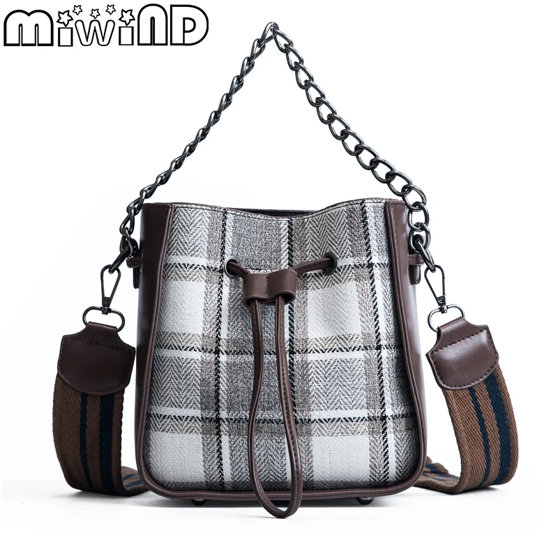 Women's Handbags Female Shoulder Bags PU Leather Wide Shoulder Strap Zipper Rivet Fashion Personality Plaid Bag MIWIND 2019 New
Women's Handbags Female Shoulder Bags PU Leather Wide Shoulder Strap Zipper Rivet Fashion Personality Plaid Bag MIWIND 2019 New