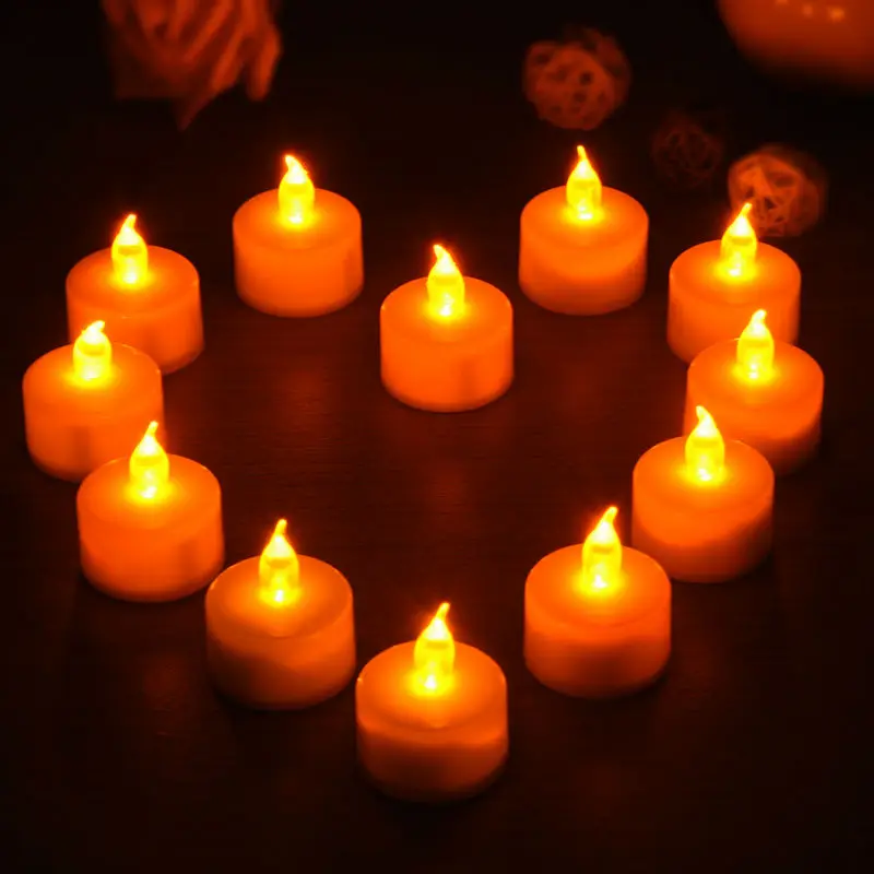 Image 24PCS LED Tea Light Candles Householed vela led Battery Powered Flameless Candles Church and Home Decor and Lighting Hot Sale