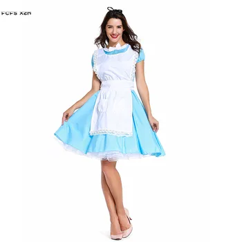 Women Halloween Maid costumes Girls Alice in Wonderland Cosplays Carnival Purim Masquerade masked ball Nightclub Bar party dress
Women Halloween Maid costumes Girls Alice in Wonderland Cosplays Carnival Purim Masquerade masked ball Nightclub Bar party dress