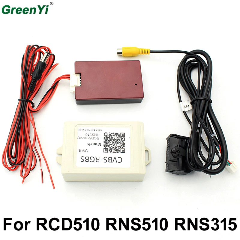 

V9.3 CVBS RGB Adapter and AV to RGB Converter Adapter For VW Volkswagen RCD510 RNS510 RNS 510 RNS 315 RCD 510 Flip Logo Camera