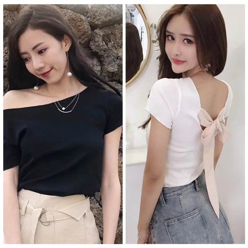 Women Fashion Korea Style Harajuku Summer T Shirt Bow Backside Tshirt Girl Streetwear Casual Tee Tops Trend Elephant Necklace
Women Fashion Korea Style Harajuku Summer T Shirt Bow Backside Tshirt Girl Streetwear Casual Tee Tops Trend Elephant Necklace