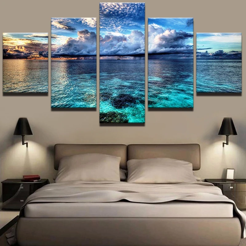 HD Printed Painting Canvas Kids Room Decor Framework 5 pieces blue sky and white clouds Seascape Poster Modular Picture
HD Printed Painting Canvas Kids Room Decor Framework 5 pieces blue sky and white clouds Seascape Poster Modular Picture