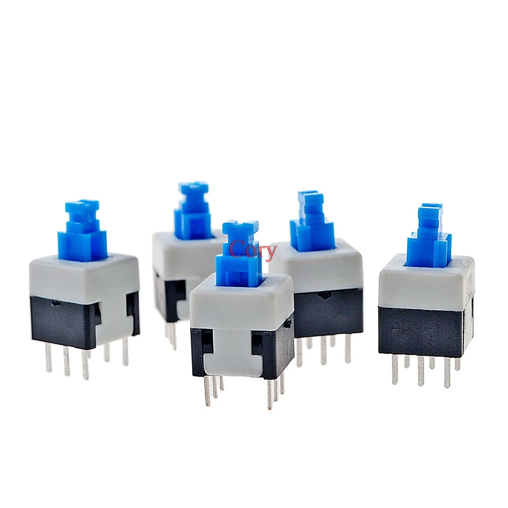 8X8mm Blue Cap Self-locking/Maintained Unlock/Momentary Type Square Button Switch 8*8 mm 100000 Times Service Life CZYC
8X8mm Blue Cap Self-locking/Maintained Unlock/Momentary Type Square Button Switch 8*8 mm 100000 Times Service Life CZYC