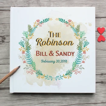 Personalized White Wedding Guest Book,Padded Hardcover Wreath Custom Family Memory Wedding Guest Book,Anniversary Photo Album
Personalized White Wedding Guest Book,Padded Hardcover Wreath Custom Family Memory Wedding Guest Book,Anniversary Photo Album