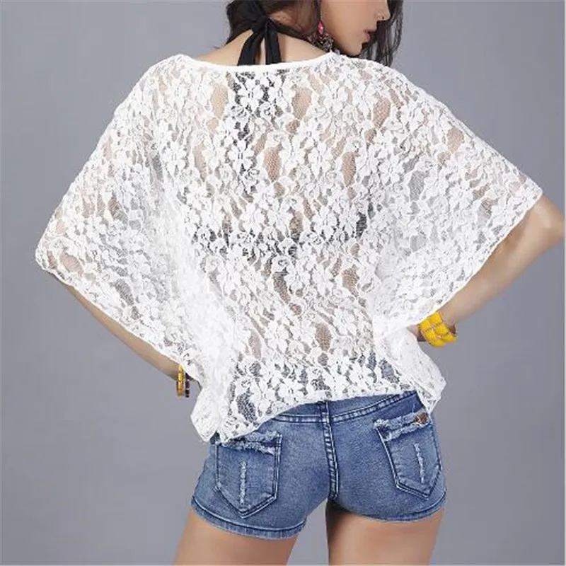 2018 Women's Summer Blusas Femininas Hollow Blouse Chiffon sexy Lace Bat Shirt girl half sleeve Knitted Beach Short Blouse RU AU
2018 Women's Summer Blusas Femininas Hollow Blouse Chiffon sexy Lace Bat Shirt girl half sleeve Knitted Beach Short Blouse RU AU