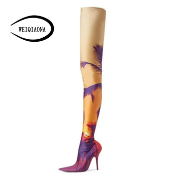 WEIQIAONA Hot Sale Fashion Women Shoes Boots Sexy Ladies Super high-heeled Stretch Fabric Boots Over The Knee Boots size 33-48
WEIQIAONA Hot Sale Fashion Women Shoes Boots Sexy Ladies Super high-heeled Stretch Fabric Boots Over The Knee Boots size 33-48