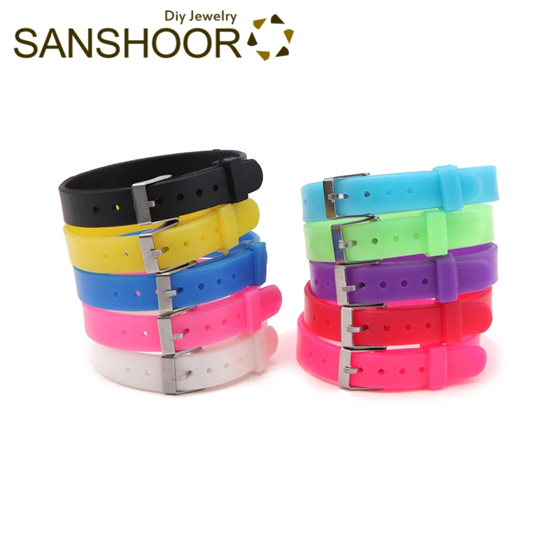 SANSHOOR 10 Colors Silicone Keeper Bracelets 20cm Length Fit Keeper Slide Charms Designs For Parent-child Women Gifts 10 Pcs/lot
SANSHOOR 10 Colors Silicone Keeper Bracelets 20cm Length Fit Keeper Slide Charms Designs For Parent-child Women Gifts 10 Pcs/lot